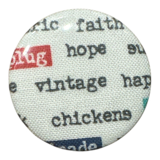 Joan - Small Button Pin